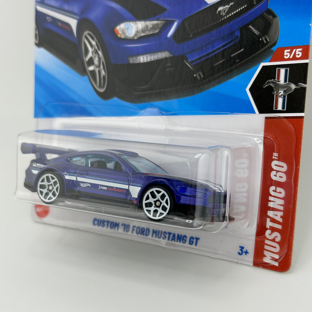2018 Ford Mustang GT Custom Blue - 1:64 Hot Wheels