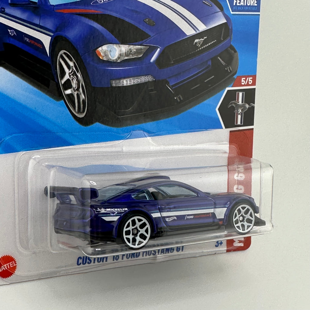 2018 Ford Mustang GT Custom Blue - 1:64 Hot Wheels