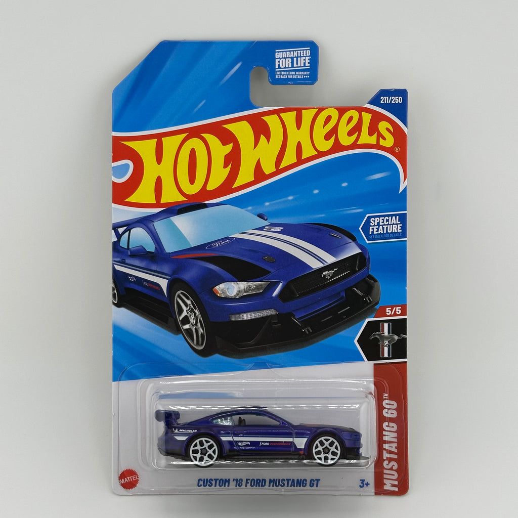 2018 Ford Mustang GT Custom Blue - 1:64 Hot Wheels