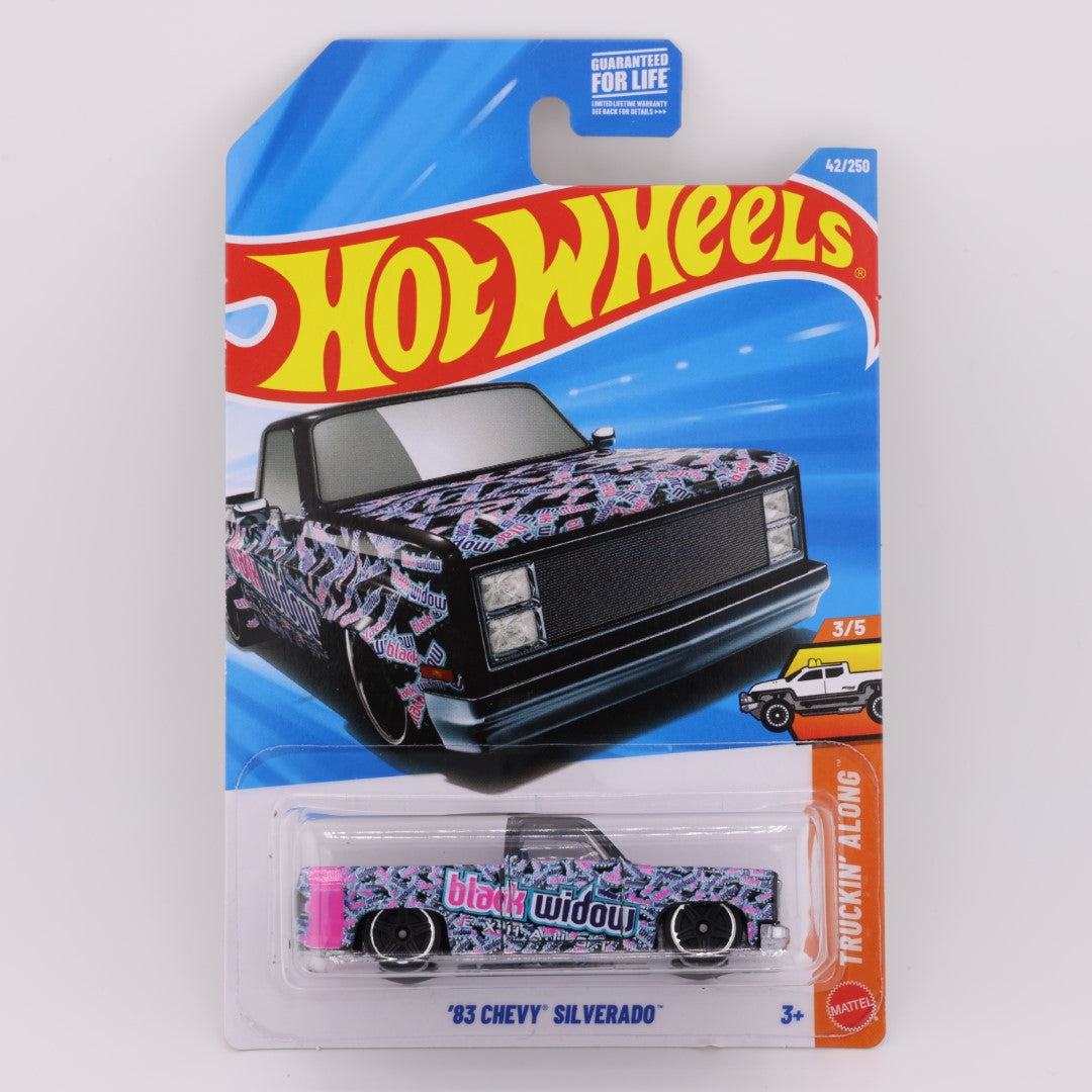 1983 Chevy Silverado Black Widow Black - 1:64 Hot Wheels