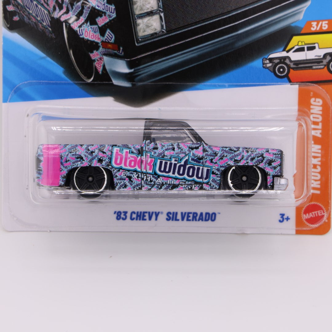 1983 Chevy Silverado Black Widow Black - 1:64 Hot Wheels
