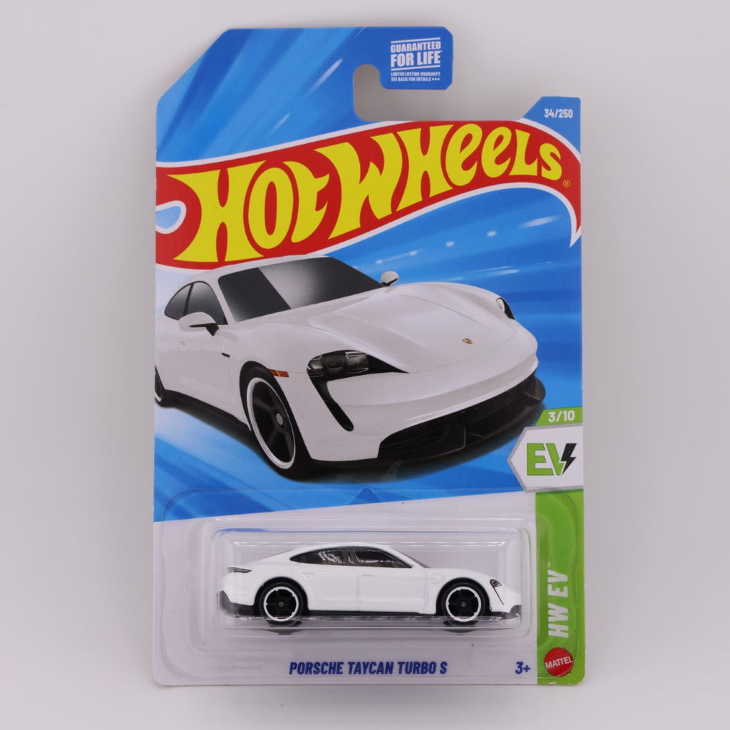 Porsche Taycan Turbo S White - 1:64 Hot Wheels