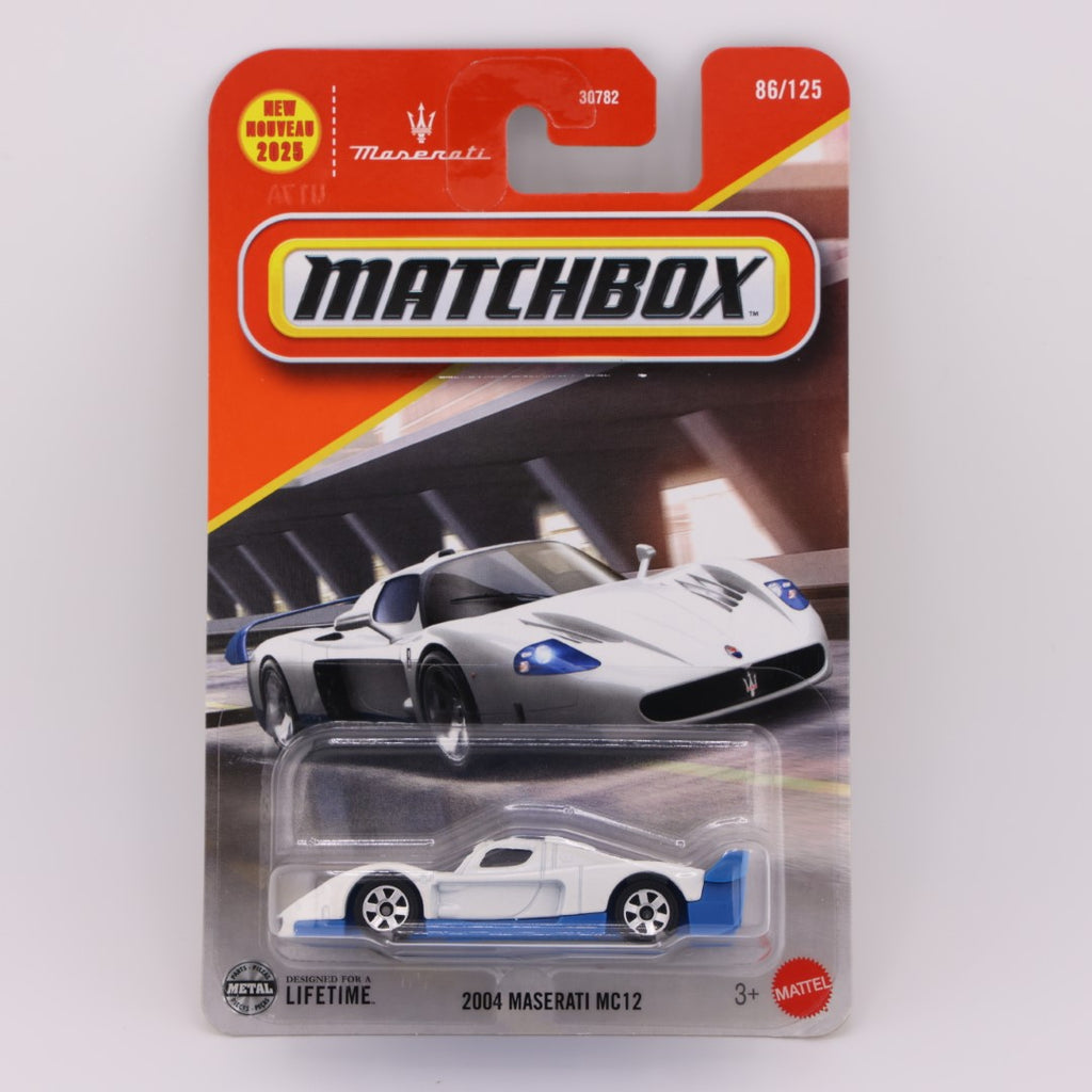 2004 Maserati MC12 White - 1:64 Matchbox