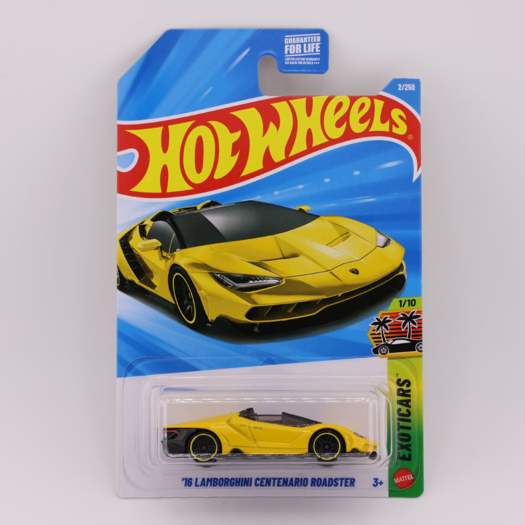 2016 Lamborghini Centenario Roadster Yellow - 1:64 Hot Wheels