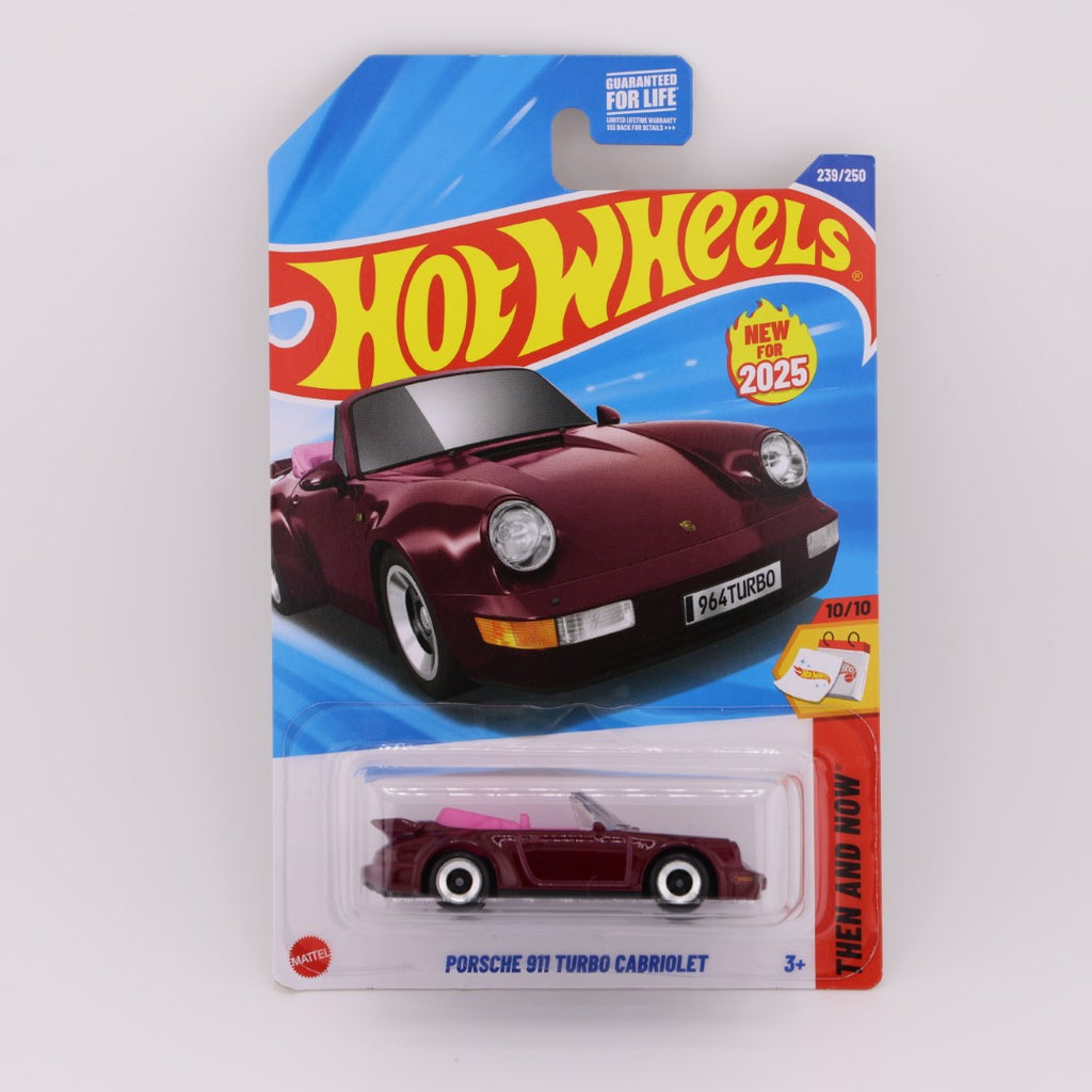 Porsche 911 Turbo Cabriolet Burgundy - 1:64 Hot Wheels