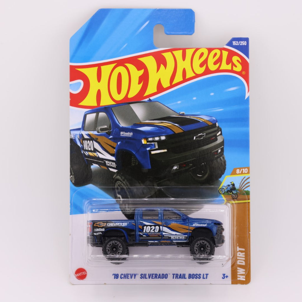 2019 Chevy Silverado Trail Boss Lt Blue - 1:64 Hot Wheels