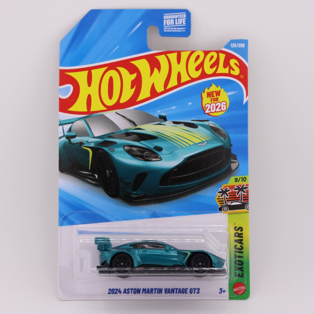 2024 Aston Martin Vantage GT3 Blue Green - 1:64 Hot Wheels